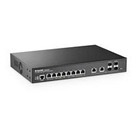 MokerLink Switch gestionado de 8 puertos 2.5 Gigabit, 2 puertos Ethernet de 10G, 4 puertos SFP+ de 10G, gestionado por Web/CLI L3, escritorio | Conmutador de red de montaje en rack