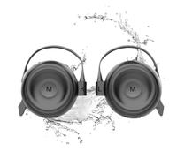 Mokeum Auriculares inalámbricos Bluetooth 5.3, auriculares abiertos IPX5, impermeables, cancelación de ruido, correr, deportes, auriculares inalámbricos Bluetooth con micrófono integrado (negro)