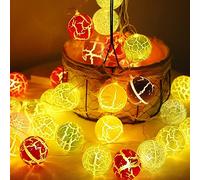 Mokeum LED Luces de Hadas Bolas, 2M 10 LED Guirnalda Luminosa Con Bolas con Control Remoto para Balcón, Ventana, Fiesta, Boda, Navidad