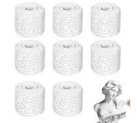 MOKIDO Juego de apósitos de yeso, 8 rollos de encuadernación de yeso para bricolaje, 5 cm x 2,7 m, rollo de vendaje de yeso para vientre de bebé, bricolaje, modelismo infantil, secado rápido