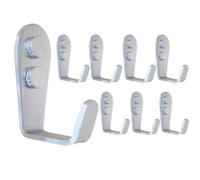 Mokife Ganchos para Abrigos Resistentes, 8 Piezas Percheros Pared Acero Inoxidable Moderno Pequeño L Gancho Individual para Chaquetas Bolsos Llaves Toallas Batas, Plata