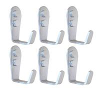 Mokife Ganchos Percheros Individuales Pared, 6 Piezas Grandes L Ganchos Moderno Gancho Acero Inoxidable Ganchos para Abrigos Resistentes, Plata