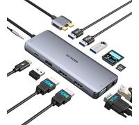MOKiN 12 en 1 Docking Station USB C Adaptador Doble Monitor Dual HDMI