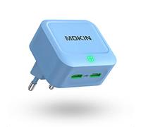 MOKiN 40w USB C Ladegerät Fuch Dual Port Netzteil GAN, PD 3.0 PPS Ladestecker USB C Schnellladegerät für Apple iPhone 14/13/12 Pro MAX, iPad Pro/Air/Mini, Galaxy S23/S22/S21 Ultra, Pixel 7