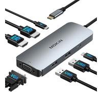 MOKiN Estación de Acoplamiento Doble Monitor HDMI Multiport USB C Hub