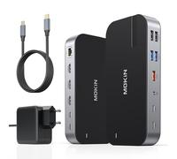 MOKiN Estación de carga para ordenador portátil 3 HDMI, 16 en 1, USB C Hub 3 monitores