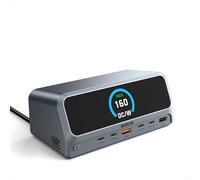 MOKiN USB C Docking Station Dual HDMI 13 in 1 Laptop Charging Station with 2.26" LCD Smart Display, Dual 4K HDMI Display,10Gbps USB A/C Ports, Gigabit Ethernet,160W MAX Output für DELL, HP