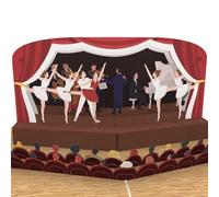 MOKIO® Tarjeta Pop-Up - Ballet - Tarjeta regalo 3D para una visita al ballet, como envoltorio para entradas de ópera o teatro, Tarjeta de felicitación emergente
