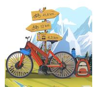 MOKIO® Tarjeta Pop-Up - Bicicleta - Tarjeta regalo 3D para un cumpleaños, tarjeta de felicitación emergente para una excursión en bicicleta