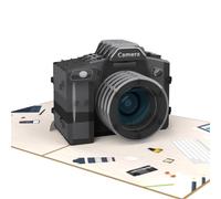 MOKIO® Tarjeta Pop-Up - Cámara de Fotos - Tarjeta Regalo 3D para un cumpleaños, Tarjeta de felicitación emergente para fotógrafos