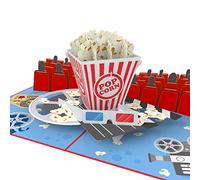 MOKIO® Tarjeta Pop-Up - Cine - Tarjeta regalo 3D para una visita al cine o una noche de película, para cumpleaños o como envoltorio para entradas de cine