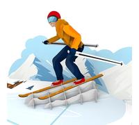 MOKIO® Tarjeta Pop-Up - Esquiador - Tarjeta regalo 3D para unas vacaciones de esquí, un curso de esquí o para esquiar, Bono de viaje emergente para deportes de invierno