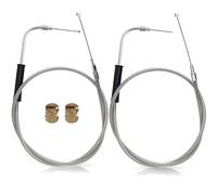 MoKitDora Juego de cables de acelerador trenzado de acero inoxidable para manillar Harley Sportster XL 2004-2006