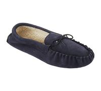 Mokkers - Zapatillas de Estar por casa de autentico Ante Modelo Jake Estilo Mocassin Hombre Caballero (45 EU/Azul Real)