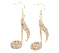 MOKKHNB 1 par de pendientes colgantes con forma de nota musical para mujer, pendientes colgantes de cristal con forma de clave de sol para mujer y niña, regalo para el Día de la Madre.