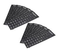 MOKKHNB 10 Pegatinas para Teclado en Inglés Internacional, Funda de Teclado de PVC Blanco para Oficina y Escuela, Protector Práctico para Portátiles