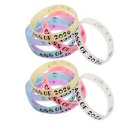 MOKKHNB 12 pulseras de la promoción de 2026: Recuerdos para fiestas de graduación - Pulseras de silicona brillantes para estudiantes que celebran su graduación universitaria. Artículos de