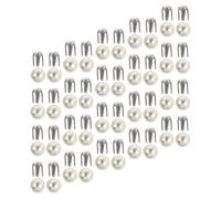 MOKKHNB 150 Juegos de Remaches de Perlas de Imitación de 5mm, Botones de Cuatro Garras sin Agujero para Accesorios y Ropa Diy, Mini Tachuelas Decorativas para Proyectos de Costura