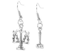 MOKKHNB 1par Pendientes De Justicia Para Abogados Aretes Colgantes De Metal Diseño De Ley Para Estudiantes De Derecho y Abogados Accesorio Elegante y Moderno Para Mujeres