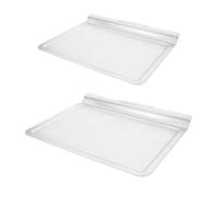 MOKKHNB 2 bandejas recogemigas para horno para electrodomésticos - Bandeja de goteo metálica de repuesto de 15 L - Accesorio para hornear, asar y cocinar a la parrilla en la cocina familiar, 11,9 x