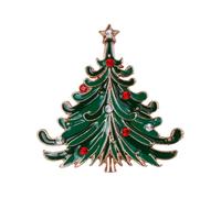 MOKKHNB 2 Broches Vintage en Forma de Árbol de Navidad de Aleación Incrustaciones de Pedrería para Fiestas y Uso Diario en Invierno