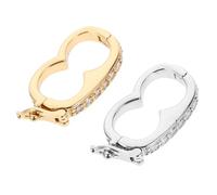 MOKKHNB 2 Cierres Acortadores para Collar de Perlas en Cobre, Resistentes y Seguros Accesorios Ideales para Crear Joyas Diy para Amigos y Amantes