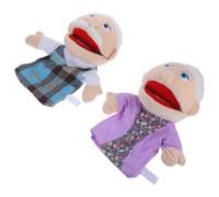 MOKKHNB 2 Marionetas de Mano Algodón PP, Figuras Realistas de Abuelo y Abuela, Juguetes Creativos para Contar Historias y Mejorar Habilidades Comunicativas