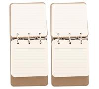 MOKKHNB 2 Piezas Cuaderno Tamaño 14x9.7 Cm Diseño de Páginas Desprendibles Portátil de Bolsillo Encuadernación Estable y Anillas Metálicas para Estudiantes y Planificación Diaria