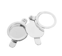 MOKKHNB 2 Piezas Cubierta de Mirilla para Visor de Puerta Protector de Mirilla de Cobre Plata Reemplazable para Privacidad Uso Doméstico