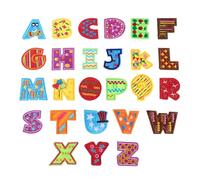 MOKKHNB 26 Parches de Letras Bordadas para Planchar en Ropa Tela No Tejida, Colores Variados, Ideales para Personalizar Disfraces y Prendas de Vestir