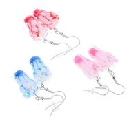 MOKKHNB 3 Pares Pendientes de Helado Acrílico para Mujer, Diseño Creativo y Adorable, Cómodos de Llevar, Ideales Vida Diaria y Celebraciones