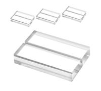 MOKKHNB 4 Piezas Soporte de Acrílico Transparente para Tarjetas Base para Bodas Eventos y Exposiciones Estable Herramientas para Instalación