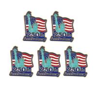 MOKKHNB 5 piezas de pin del 250 aniversario estadounidense, de la bandera de UU. en rojo, blanco y azul, solapa Liberty, insignia conmemorativa patriótica para coleccionistas de la historia de