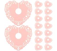 MOKKHNB 50 marcadores de bebidas: Adornos de papel con forma de corazón para copas de vino - Etiquetas para nombres de boda - Identificadores de vasos de bebidas - Para cumpleaños, fiestas,