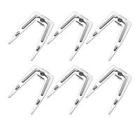 MOKKHNB 6 Juegos de Tenedores Giratorios para Barbacoa de Acero Inoxidable Rotación Automática y Resistencia Ruptura, Accesorios para Horno y Cocina en Casa