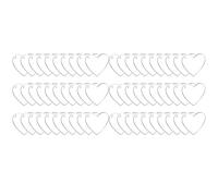 MOKKHNB 60 Llaveros Acrílicos en Blanco para Sublimación Forma de Corazón, Llavero Multifunción DIY para Manualidades, Transparente y Resistente