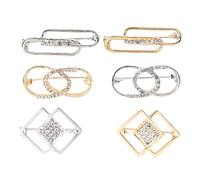 MOKKHNB 6Piezas Pin Retráctil de Cintura Antideslizante de Broches para Evitar Exposición Accidental Color Plata Dorada Accesorios de Joyería Femenina