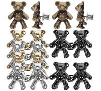 MOKKHNB 8 Pares de Botones Ajustables Diseño Adorable en Forma de Oso en Aleación de Zinc sin Rebabas y Protege la Ropa para Cintura de Pantalones Vaqueros