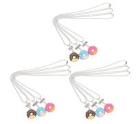 MOKKHNB 9piezas Collar Amistad Decorativo Con Colgantes De Donut Adorable Para Mujer Ligero y Conjunto Para Regalos Tu Mejor Amiga