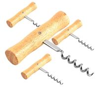 MOKKHNB Abridor de Vino Manual para Abrir Botellas de Acero Inoxidable Mango de Madera, Multifunción Diseño Simple y Elegante en Viajes y Clubes