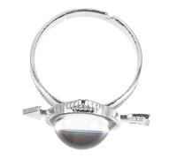 MOKKHNB Anillo de Humor Piedra de Cambio de Color, Abierto Ajustable, Metal Cómodo, para Mujeres Adolescentes, Obsequio San Valentín, Diseño Emocional Según Temperatura, Talla Única