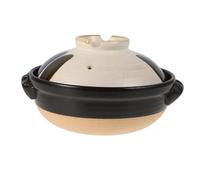 MOKKHNB Cacerola de Cerámica de Alta Temperatura con Tapa para Arroz y Guisos Potente y Compatible con Fuego