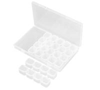MOKKHNB Caja de Almacenamiento Transparente de Plástico para Manicura 28 Compartimentos, Diseño Compacto y Práctico para Organización y Almacenamiento de Uñas