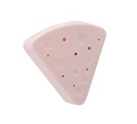 MOKKHNB Caja de Almacenamiento Triangular Organizador Portátil y de Silicona para Puff de Maquillaje Rosa Adecuado para Uso en Viajes