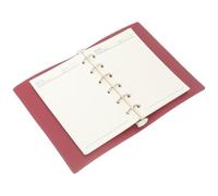 MOKKHNB Carpeta de Cuaderno Diseño de Hebilla Reutilizable, Cubierta de Cuaderno de Pu Rojo Respaldo Metálico, Accesorios Escolares para Oficina y Estudio Color Aleatorio