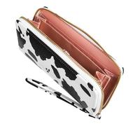 MOKKHNB Cartera Mujer Pequeña Cuero PU Múltiples Compartimentos Monedero Portátil para Señora Uso Diario Color Negro Horizontal