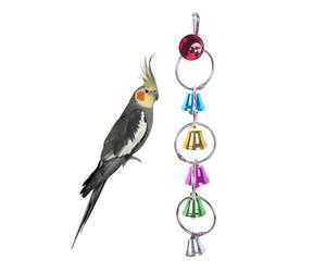 MOKKHNB Cascabeles Juguete Masticable de Colores para Pájaros y Loros | Metal , Colgante para Jaula , Estimulación Mental y Física , Apto para Periquitos y Aves