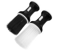 MOKKHNB Cepillo de Limpieza para Cabello 2piezas de Plástico y Fibra Base para Peluquería y Barbería, Adecuado para Eliminar Polvo y Pelos Cortados Fácilmente