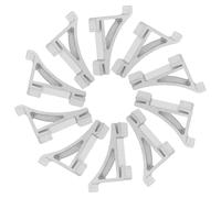 MOKKHNB Clip para estante de refrigerador plateado, 10 piezas de aluminio resistentes para congelador vertical con montaje sin herramientas