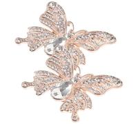 MOKKHNB Clips para Zapatos Forma en Aleación y Rhinestone, Hebillas Decorativas Doradas, Fáciles de Instalar, Ideales para Banquetes y Eventos Obsequios